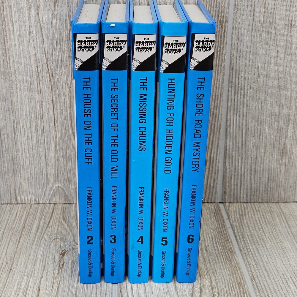The Hardy Boys Mystery Series Books 2-6 Lot Franklin W Dixon Grosset & Dunlap